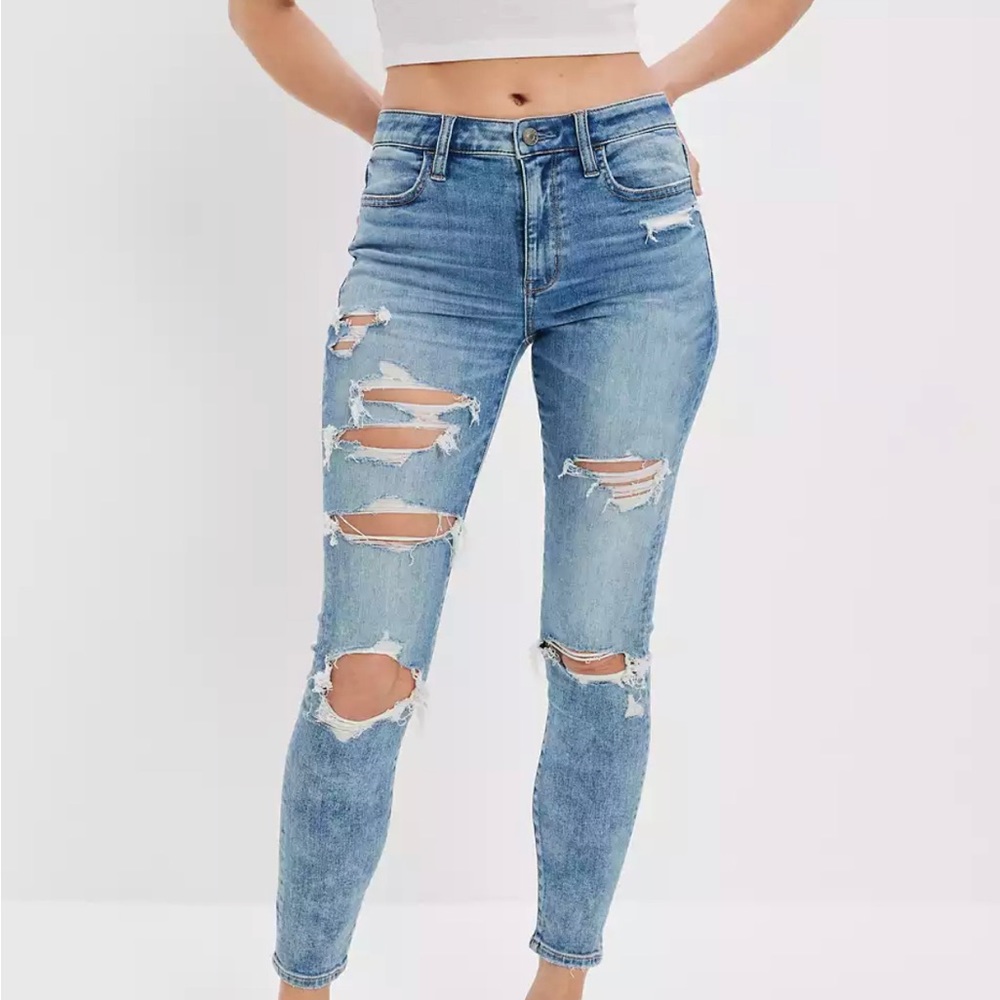 AE Ne(x)t Level Ripped High-Waisted Jegging Crop
